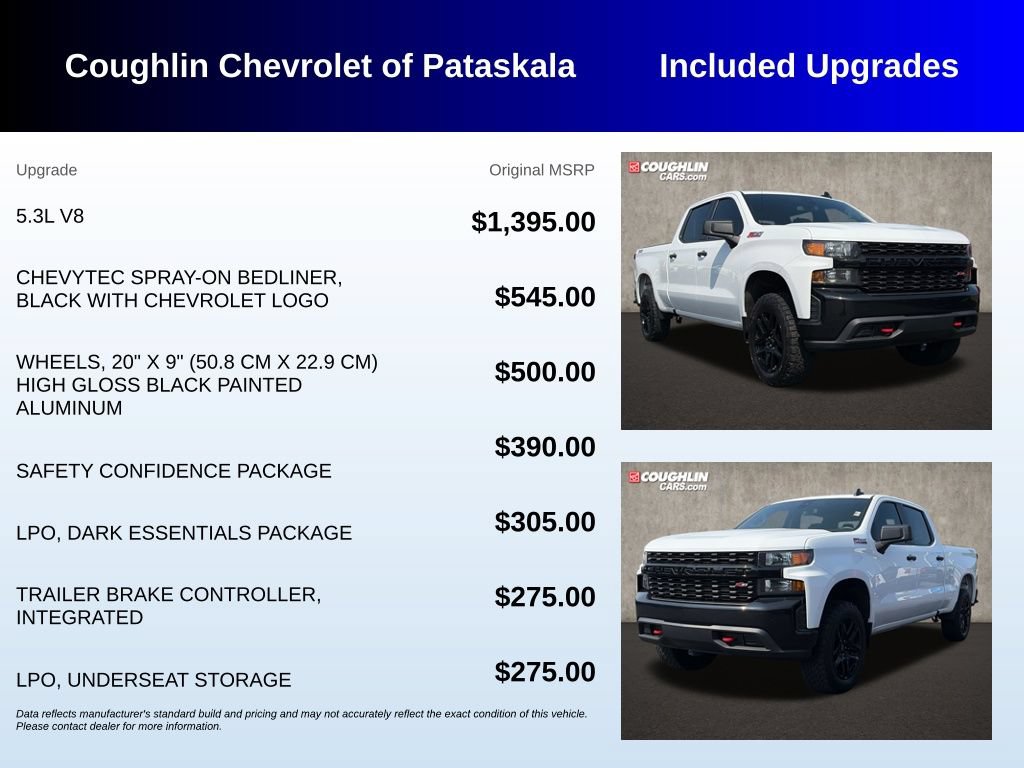 Used 2021 Chevrolet Silverado 1500 Custom Trail Boss w/ Safety Confidence Package AWD/4WD image 3