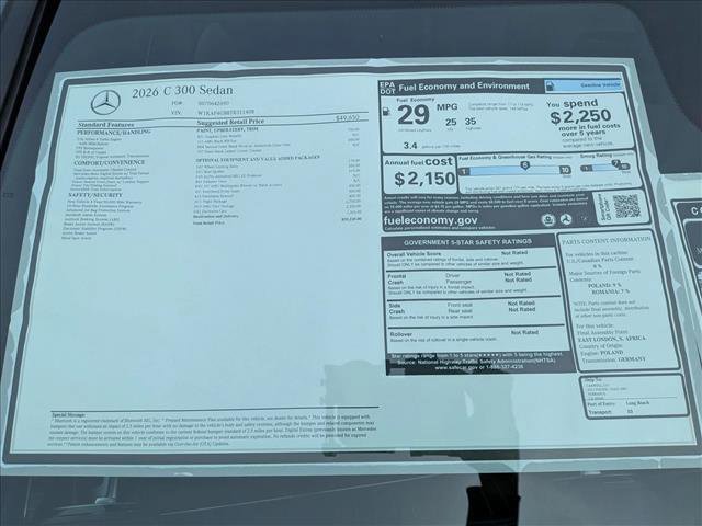 New 2026 Mercedes-Benz C 300 Sedan image 18