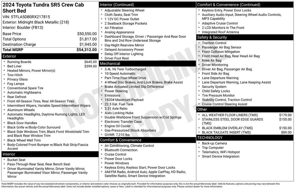 Used 2024 Toyota Tundra SR5 AWD/4WD image 3