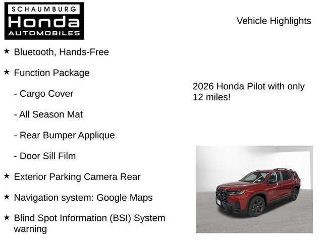 New 2026 Honda Pilot Sport image 7