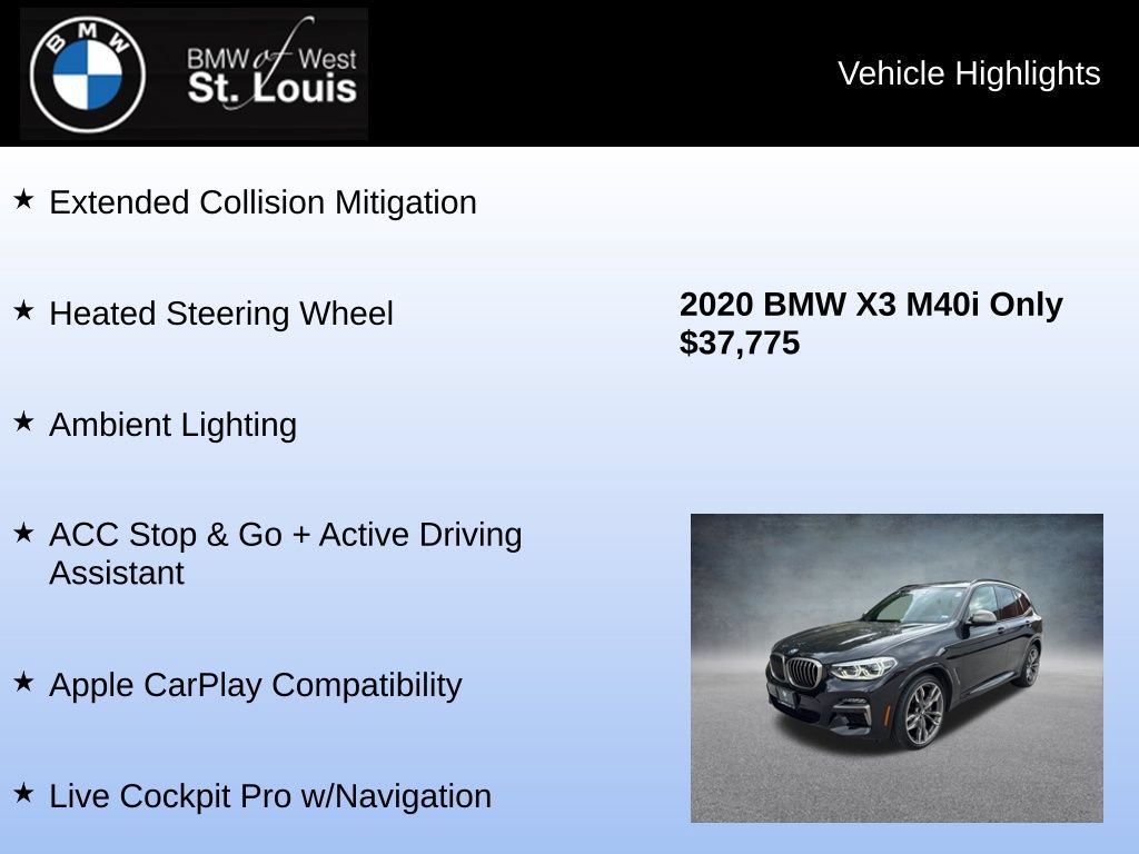 Used 2020 BMW X3 M40i w/ Executive Package AWD/4WD image 25