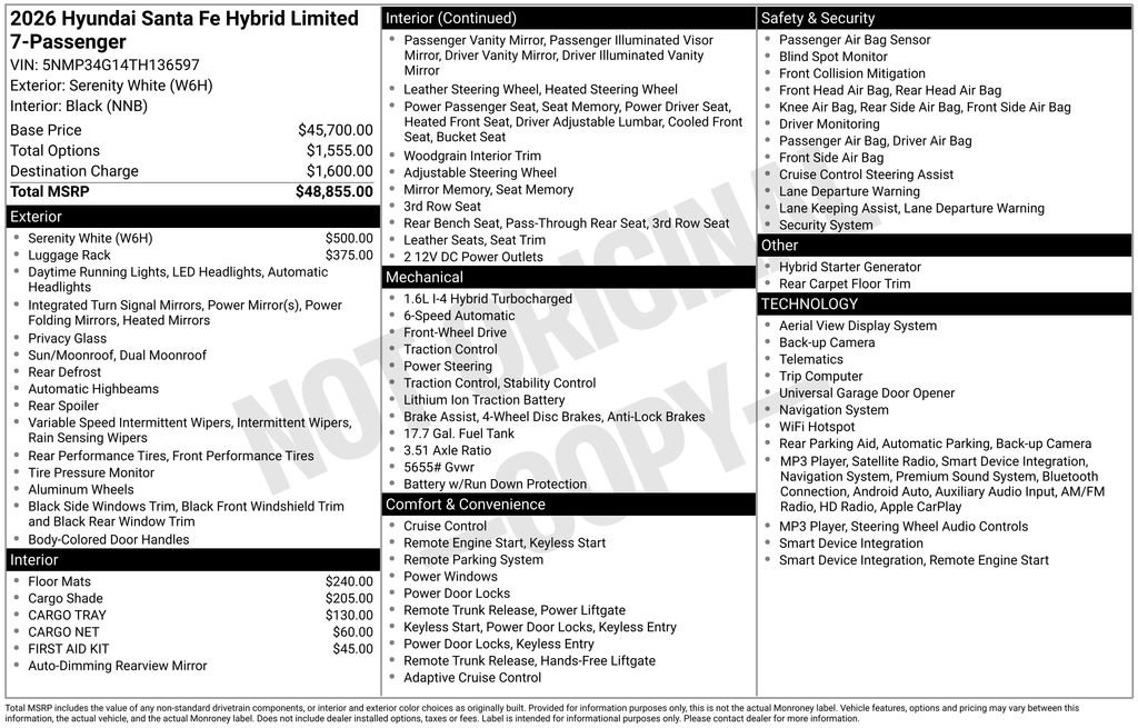 New 2026 Hyundai Santa Fe Limited FWD image 6