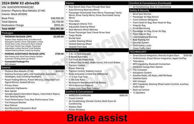 Used 2024 BMW X3 xDrive30i w/ Premium Package AWD/4WD image 53