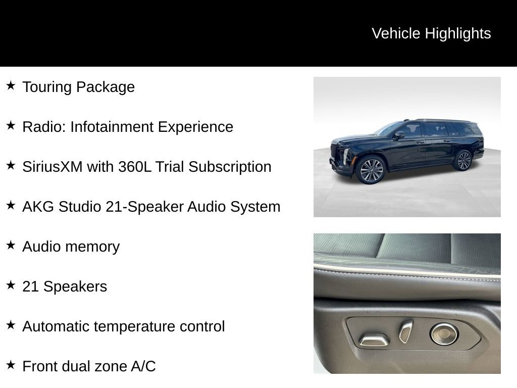 Certified 2026 Cadillac Escalade ESV Sport w/ Touring Package AWD/4WD image 9