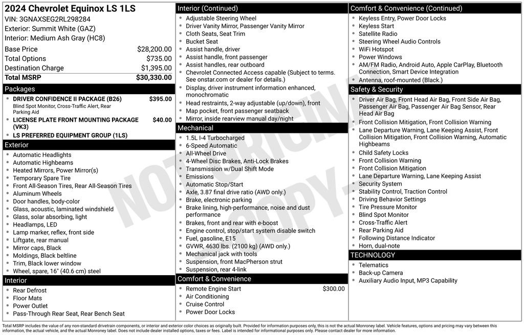 Certified 2024 Chevrolet Equinox LS w/ Driver Confidence II Package image 53