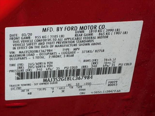 Used 2020 Ford EcoSport SE FWD image 17