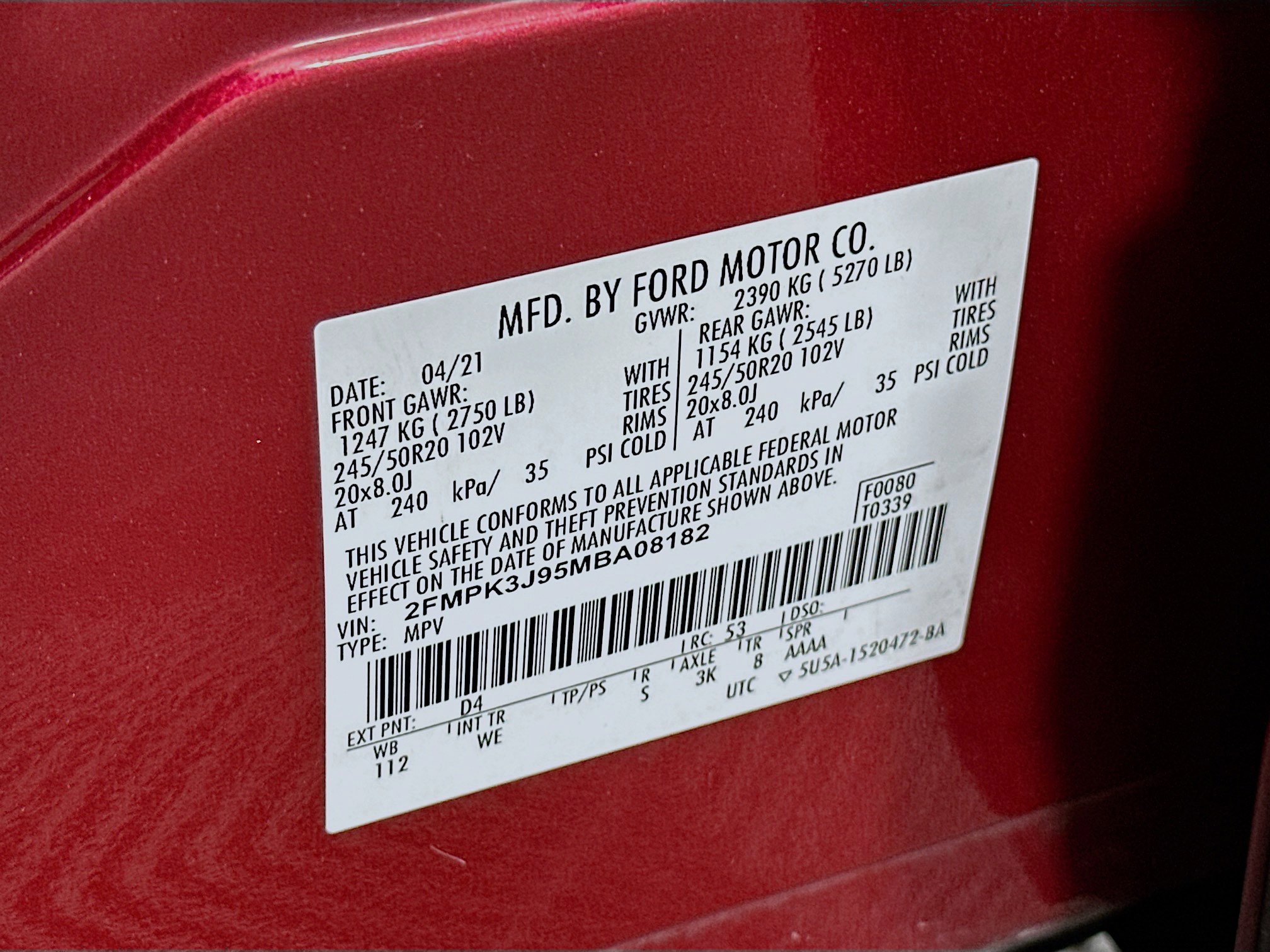Used 2021 Ford Edge ST-Line FWD image 12