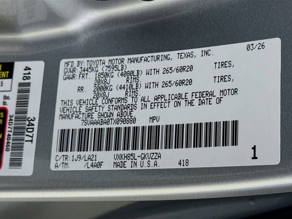 New 2026 Toyota Sequoia Platinum AWD/4WD image 29