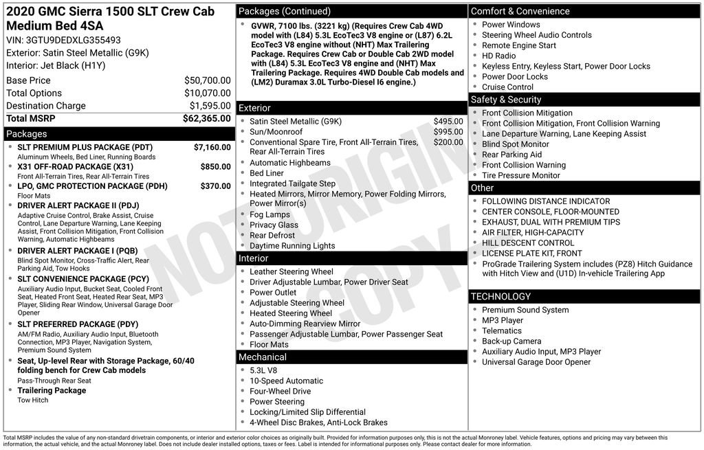 Certified 2020 GMC Sierra 1500 SLT w/ SLT Premium Plus Package image 2