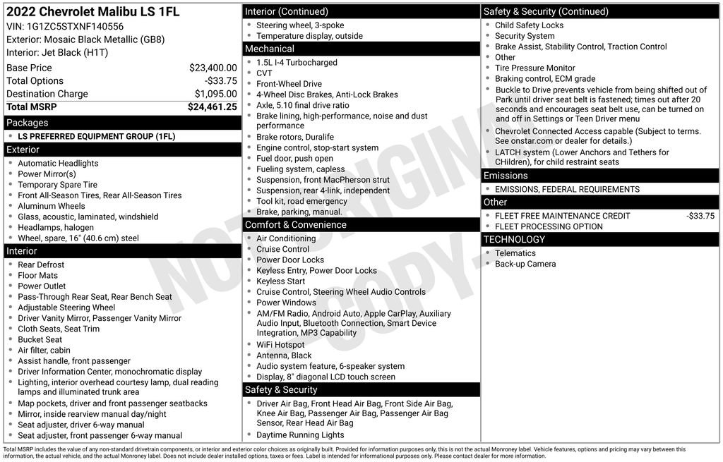 Used 2022 Chevrolet Malibu LS image 27