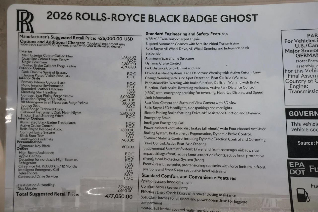 New 2026 Rolls-Royce Ghost Black Badge AWD/4WD image 25