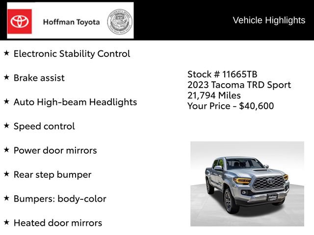 Certified 2023 Toyota Tacoma TRD Sport AWD/4WD image 29