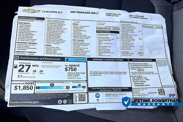 New 2026 Chevrolet TrailBlazer LT w/ Convenience Package AWD/4WD image 14