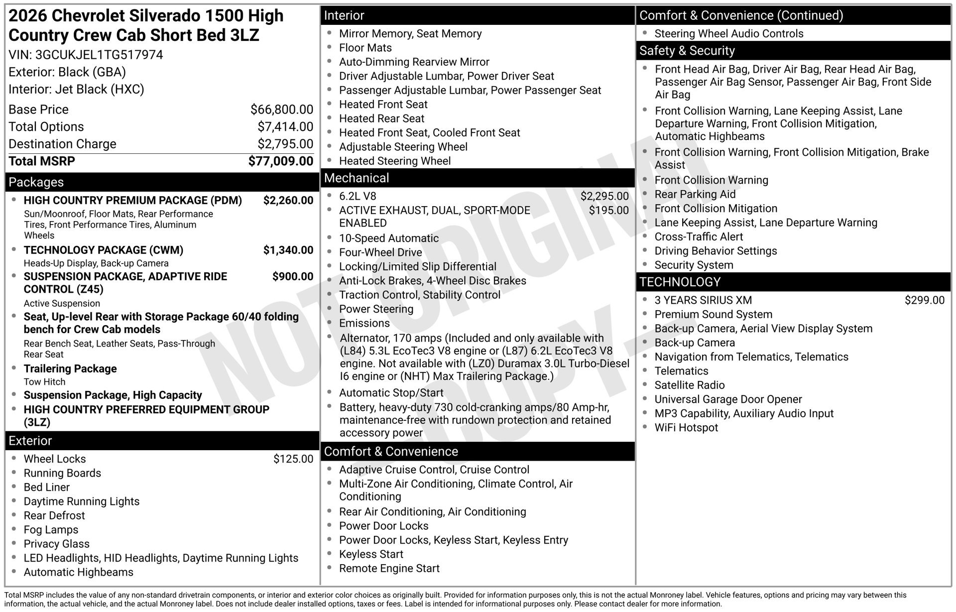 New 2026 Chevrolet Silverado 1500 High Country w/ High Country Premium Package AWD/4WD image 3