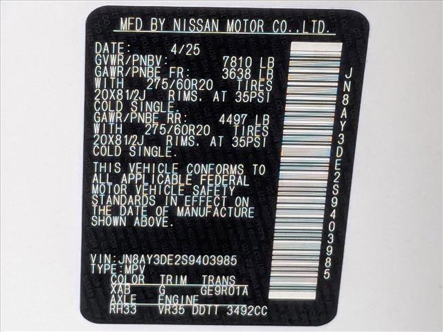 New 2025 Nissan Armada PRO-4X w/ Pro-4X Premium Package image 16