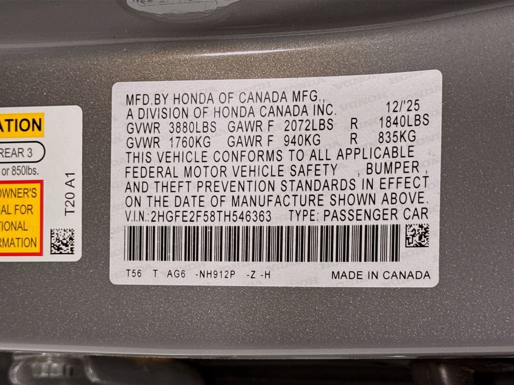 New 2026 Honda Civic Sport image 29