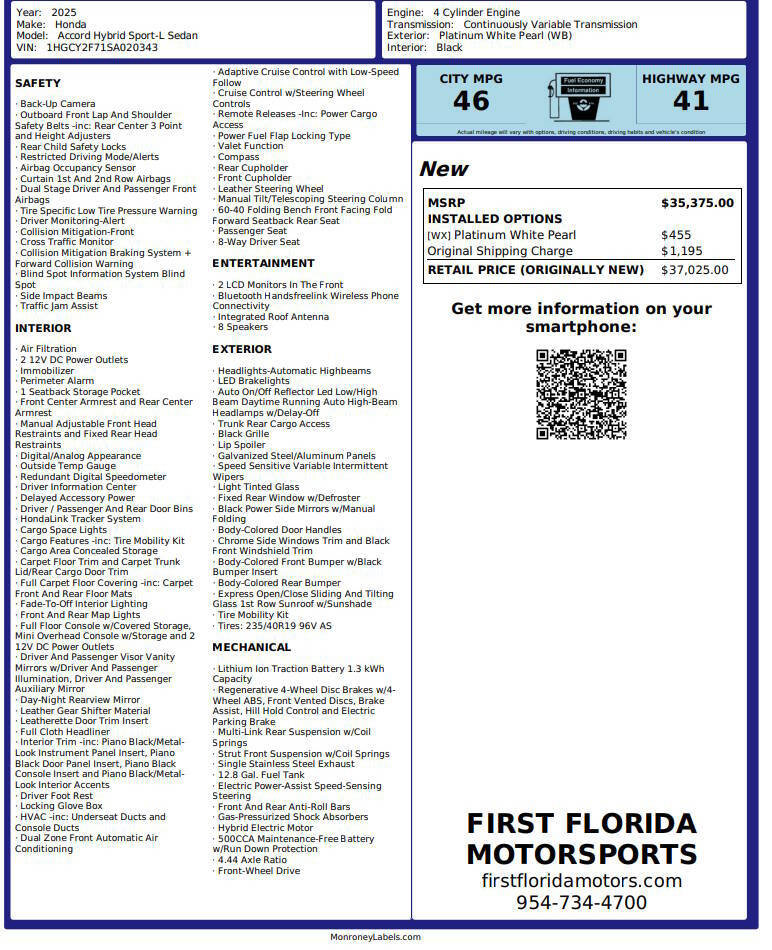 Used 2025 Honda Accord Sport image 5