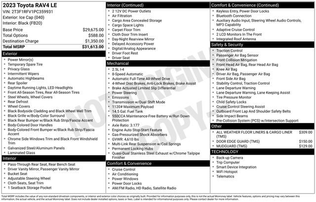 Certified 2023 Toyota RAV4 LE AWD/4WD image 13