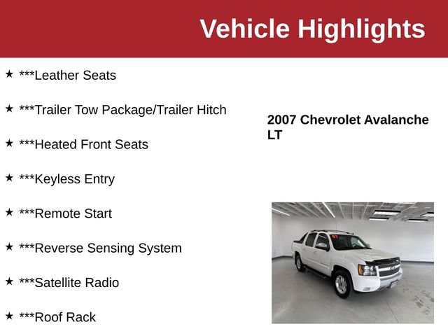 Used 2007 Chevrolet Avalanche LT w/ LT Preferred Equipment Group AWD/4WD image 10