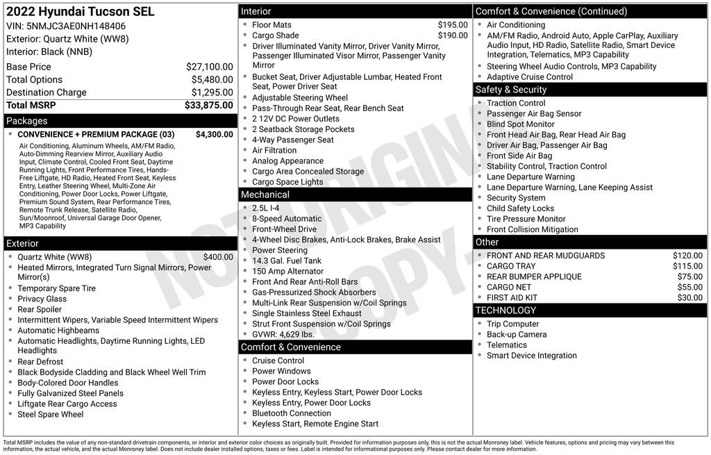Used 2022 Hyundai Tucson SEL w/ Convenience + Premium Package FWD image 42