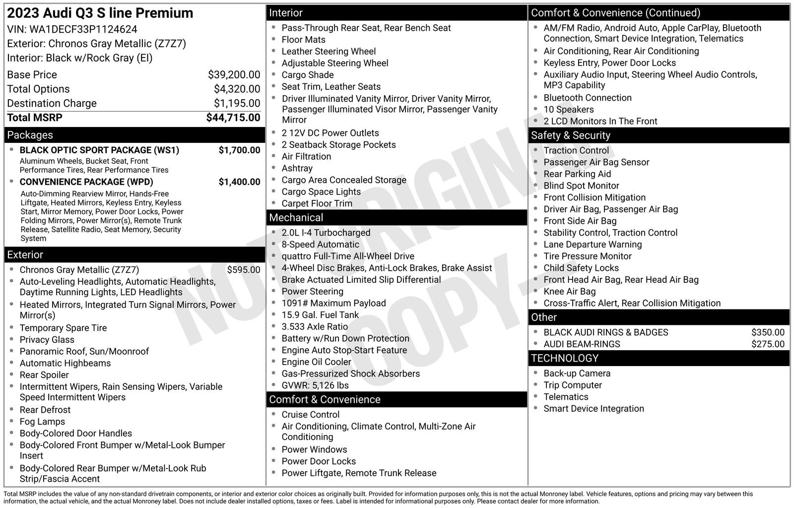 Certified 2023 Audi Q3 2.0T Premium w/ Black Optic Sport Package AWD/4WD image 30