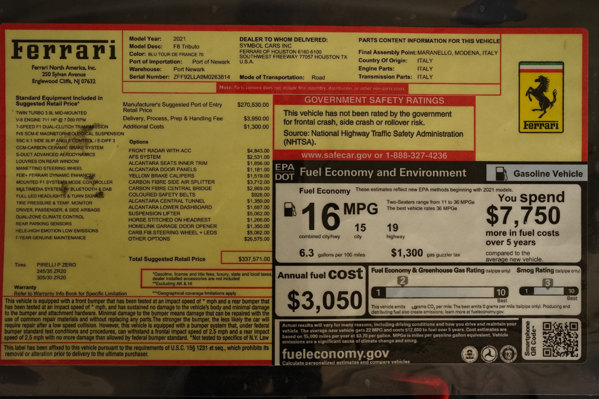 Used 2021 Ferrari F8 Tributo RWD image 35