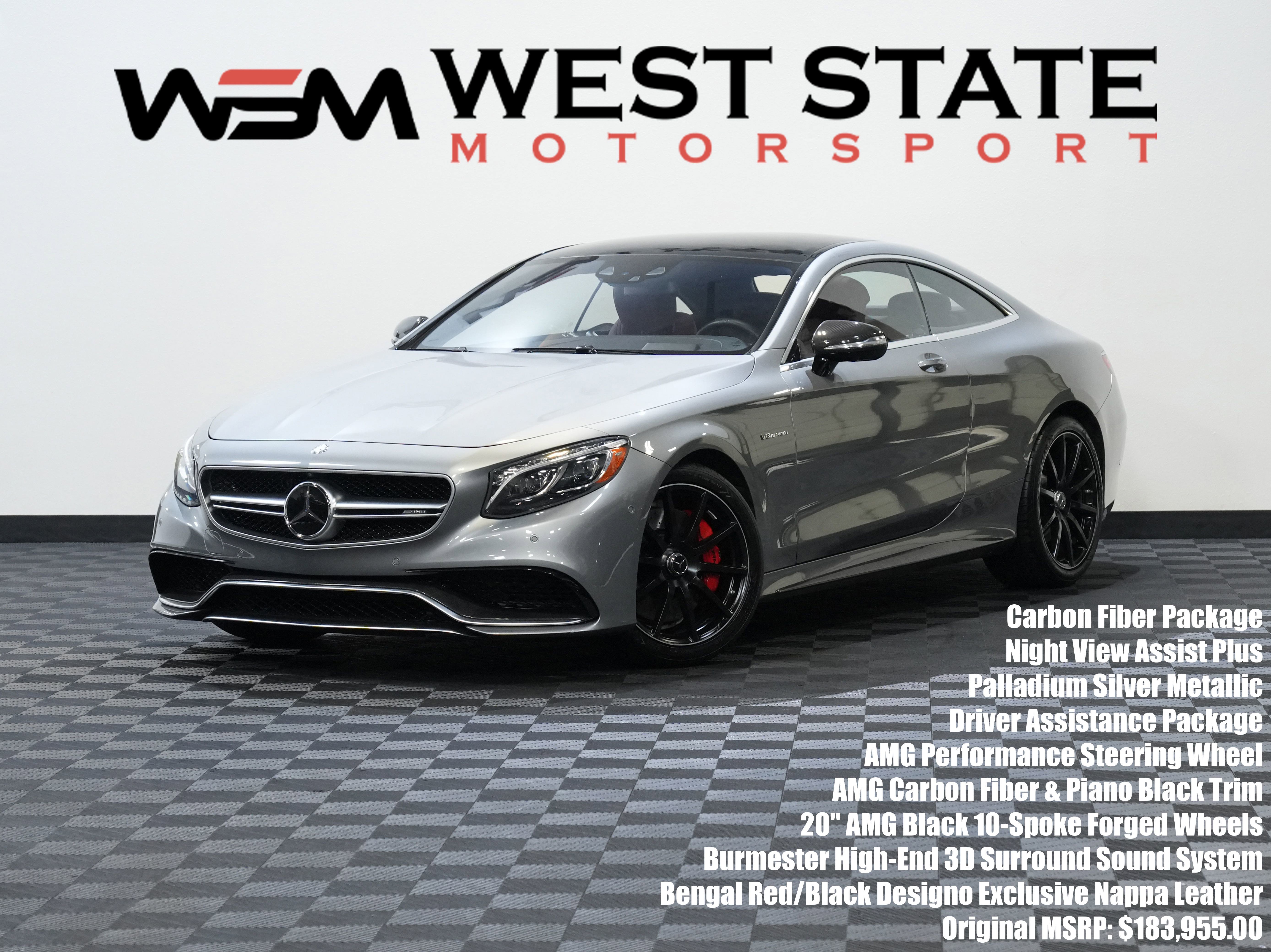 Used 2015 Mercedes-Benz S 63 AMG 4MATIC Coupe