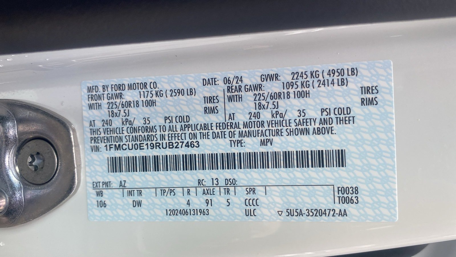 Used 2024 Ford Escape SE w/ PHEV Premium Package FWD image 20