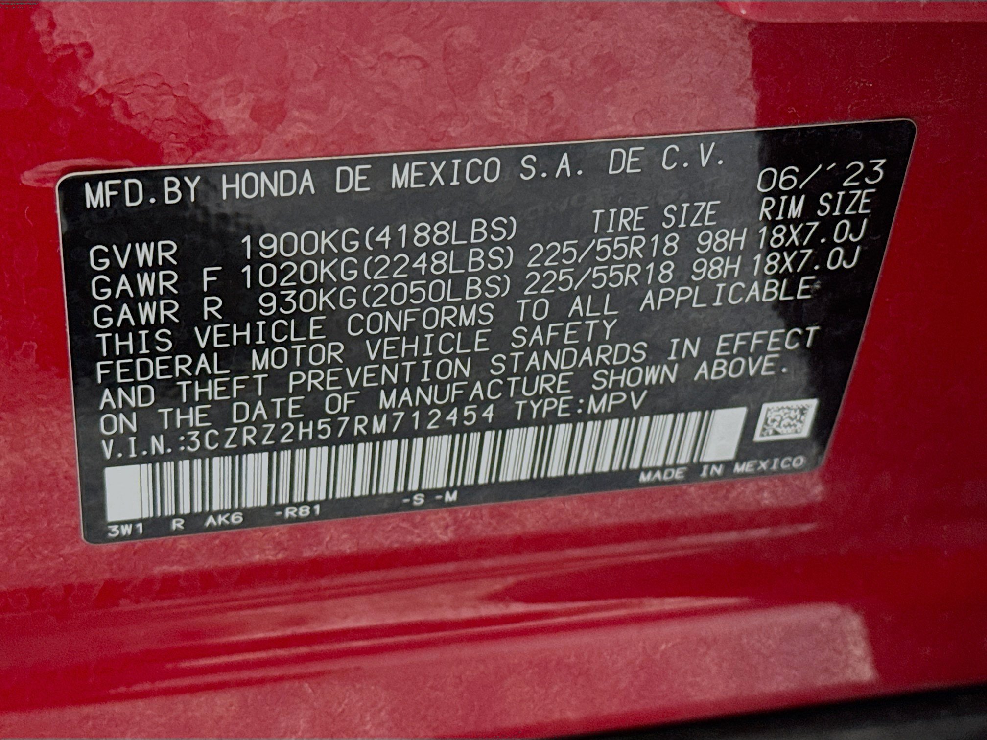 Certified 2024 Honda HR-V Sport image 30