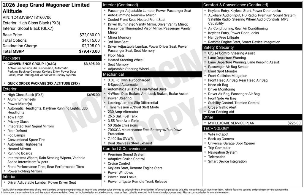 New 2026 Jeep Grand Wagoneer Limited w/ Convenience Group I AWD/4WD image 45