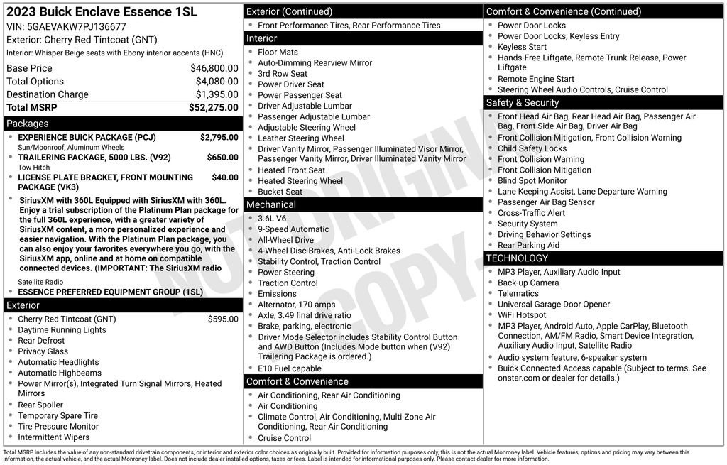 Used 2023 Buick Enclave Essence w/ Experience Buick Package AWD/4WD image 24