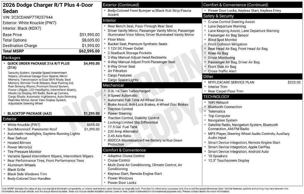 New 2026 Dodge Charger R/T AWD/4WD image 32