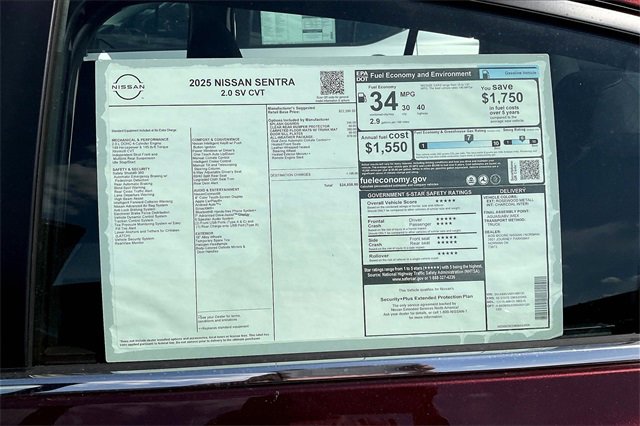 New 2025 Nissan Sentra SV w/ All-Weather Package image 13