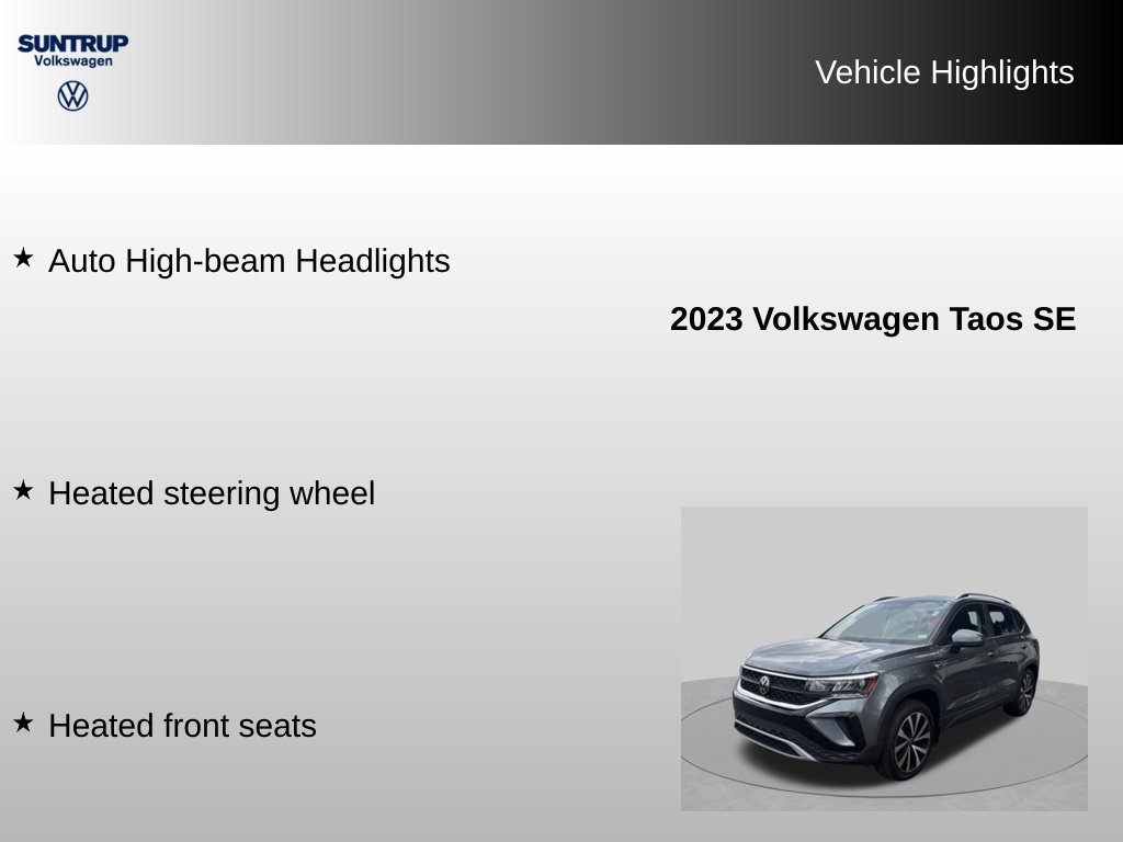 Used 2023 Volkswagen Taos SE w/ Panoramic Sunroof Package AWD/4WD image 16