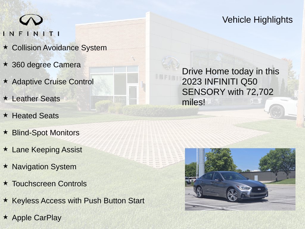 Used 2023 INFINITI Q50 Sensory AWD/4WD image 9