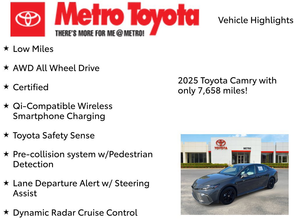 Certified 2025 Toyota Camry SE AWD/4WD image 8