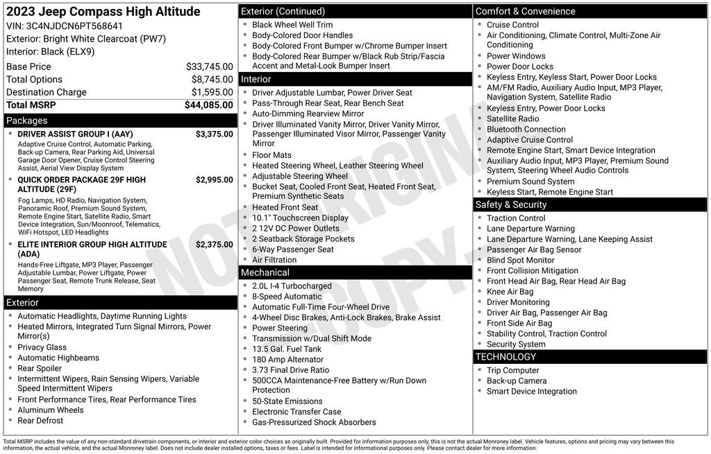 Used 2023 Jeep Compass High Altitude w/ Driver Assist Group I image 14