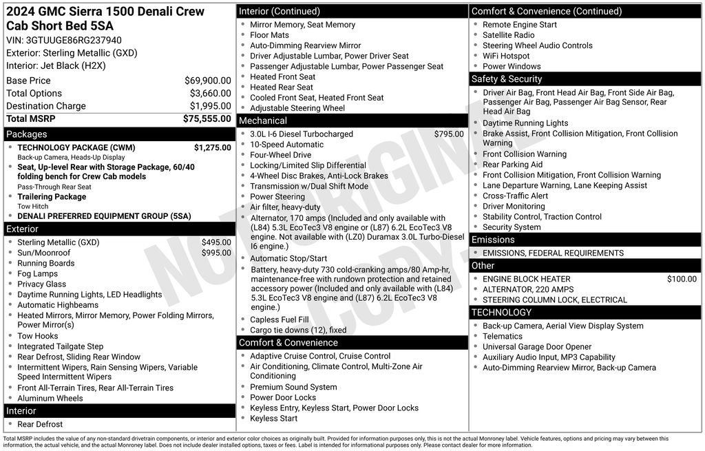 Used 2024 GMC Sierra 1500 Denali w/ Technology Package image 6