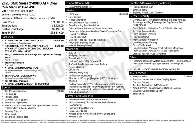 Used 2025 GMC Sierra 2500 AT4 w/ AT4 Premium Plus Package AWD/4WD image 6