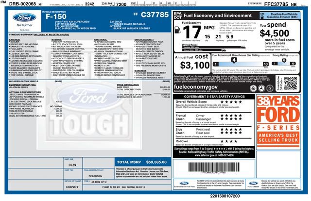 Used 2015 Ford F150 Platinum w/ Trailer Tow Package image 31
