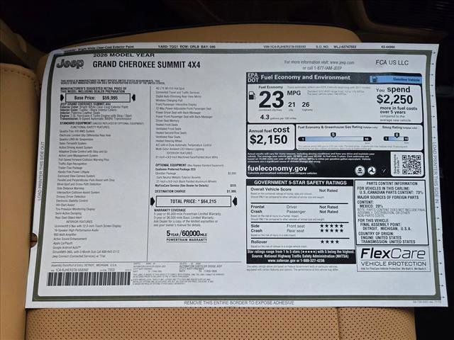 New 2026 Jeep Grand Cherokee Summit w/ Obsidian Package image 18