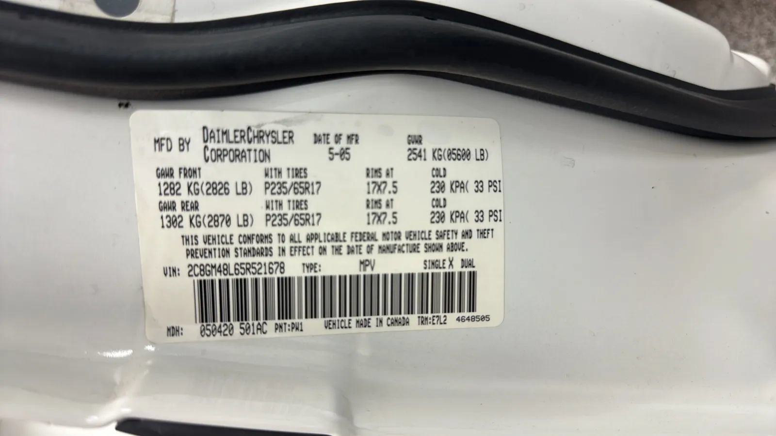Used 2005 Chrysler Pacifica 2WD image 26