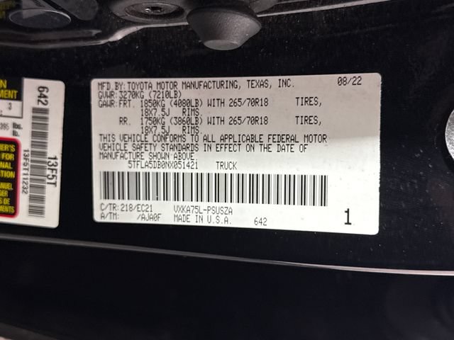 Used 2022 Toyota Tundra SR5 w/ TRD Off-Road Premium Package AWD/4WD image 20