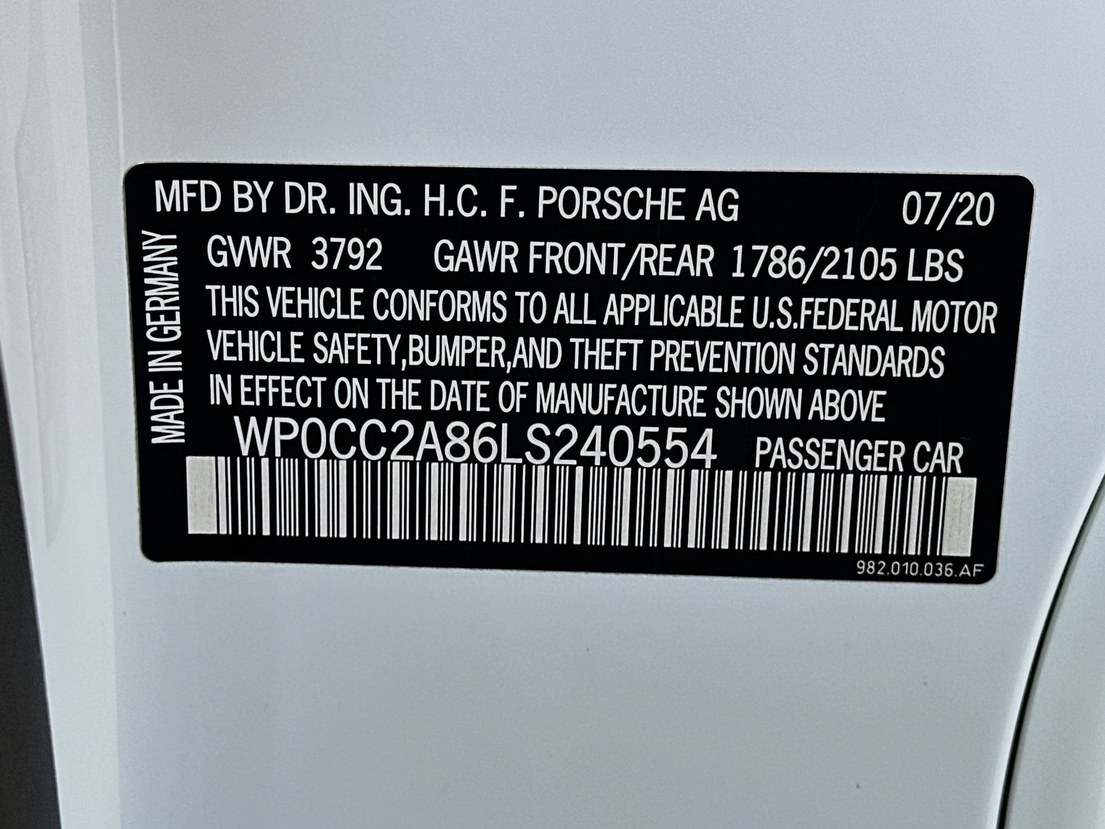 Certified 2020 Porsche 718 Boxster Spyder RWD image 43