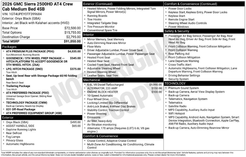 New 2026 GMC Sierra 2500 AT4 w/ AT4 Premium Plus Package AWD/4WD image 40