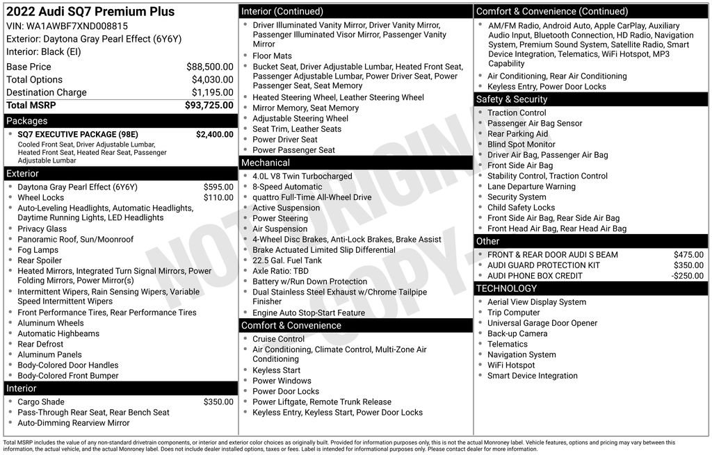 Used 2022 Audi SQ7 Premium Plus w/ SQ7 Executive Package image 29