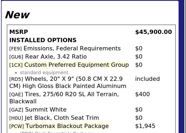 Used 2025 Chevrolet Silverado 1500 Custom w/ Turbomax Blackout Package RWD image 4