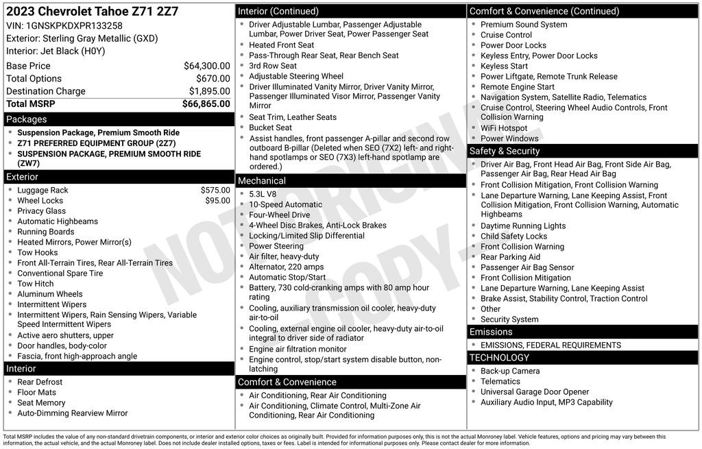 Certified 2023 Chevrolet Tahoe Z71 image 6