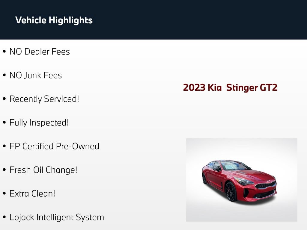 Used 2023 Kia Stinger GT2 w/ Option Group 015 RWD image 3