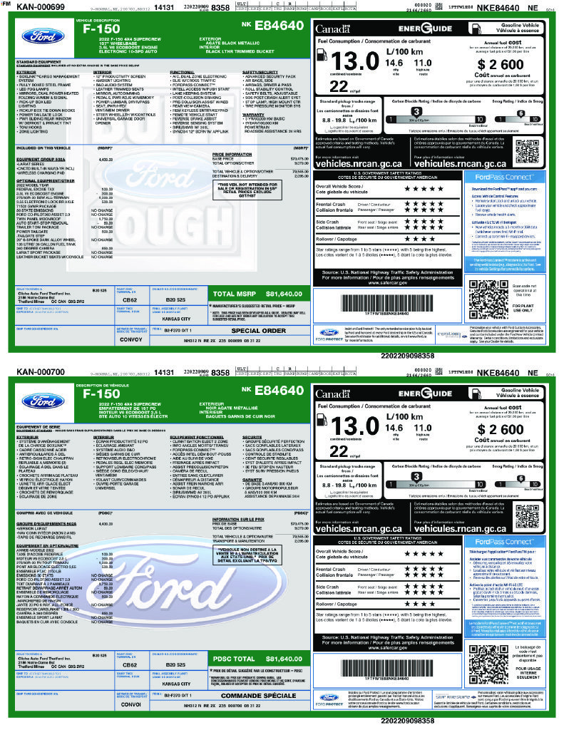 Used 2022 Ford F150 Lariat w/ Equipment Group 502A High AWD/4WD image 38